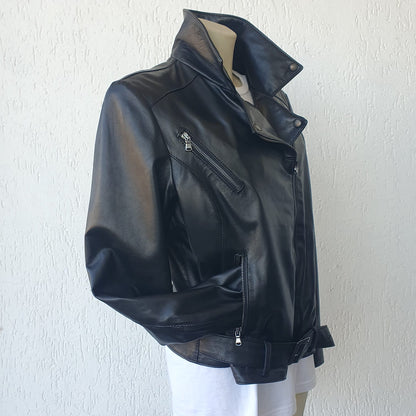 Chiodo in Nappa nera - Donna