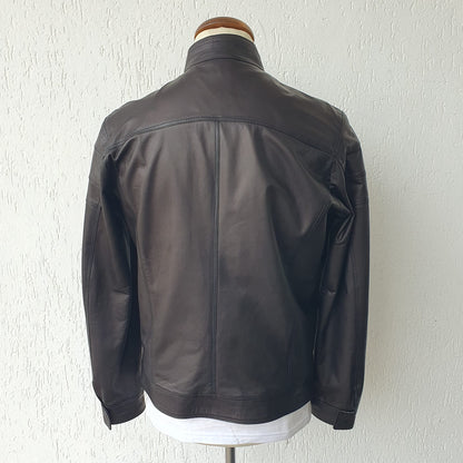 Biker in Nappa color testa moro - Uomo