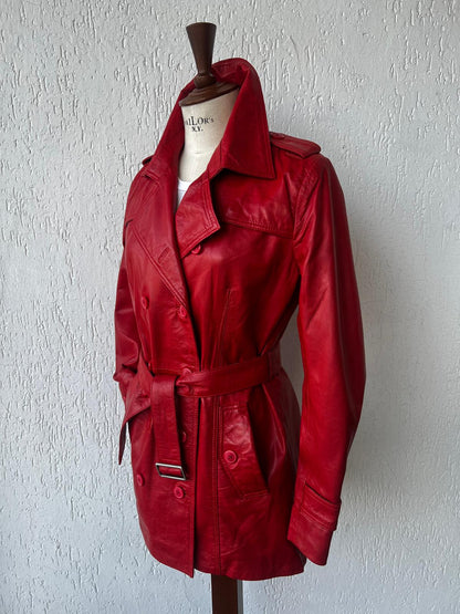 Trench da Donna Monica con Cintura e Bottoni in Tinta