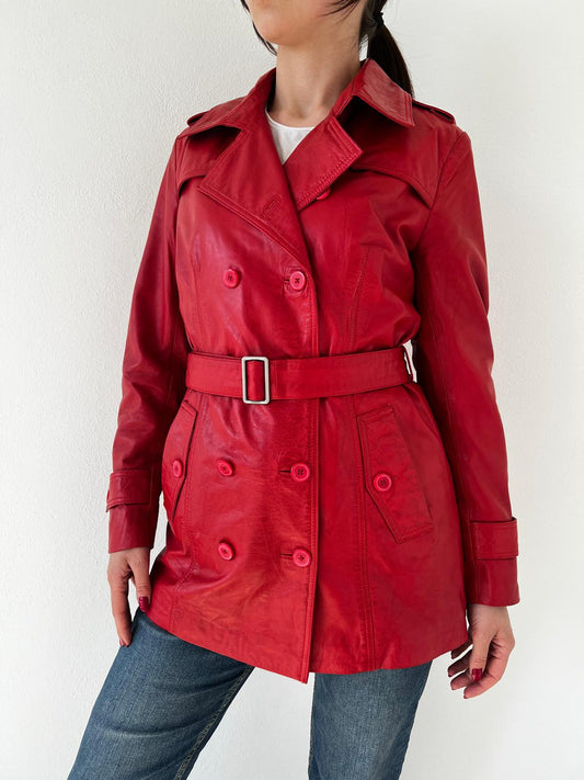 Trench da Donna Monica con Cintura e Bottoni in Tinta